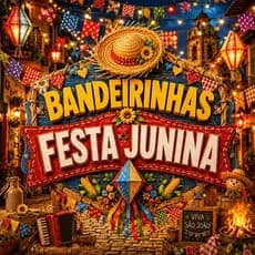 Bandeirinha Festa Junina, Varal 50,100 e 200 metros, Plástico, Decoração, Atacado, Bandeirola