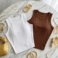 Kit 2 Blusas Regata Feminina Básica Estilo Urbano Conforto Máximo Leve Respirável Uso Diário