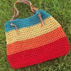 BOLSA  CROCHÊ - BOLSA DE PRAIA CROCHÊ- BOLSA COLORIDA PRAIA