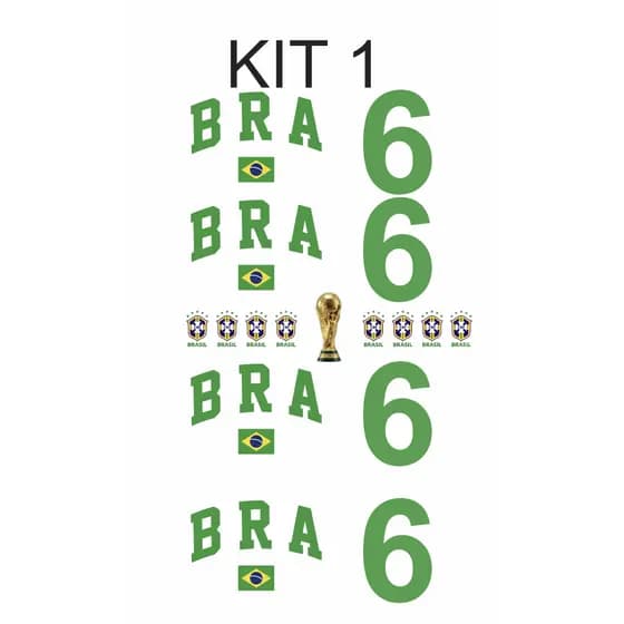 KITS DTF Têxtil Seleção Brasileira Copa do Mundo 2026 RUMO AO HEXA–Ideal para Camisetas E TECIDOS em gerais