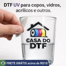 Adesivo DTF UV Personalizado A3 (29,7x42cm) | Para Copos, Canecas, Vidro, Plástico e Metal | Impressão UV Premium