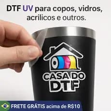 Adesivo DTF UV Personalizado A4 (21x29,7cm) | Ideal para Copos, Canecas, Acrílico, Vidro e Plástico | Alta Definição