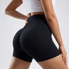 Short Levanta Bumbum Feminino Academia Yoga Fitness Esportiva Cintura Alta Elástica Segunda Pele