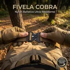 Cinto Tático Militar Masculino Ajustável – Fivela Rápida, Super Resistente e Leve