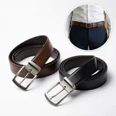 Cinto Masculino Social Preto Couro Ecológico com Fivela Ajustável para Calça e Terno
