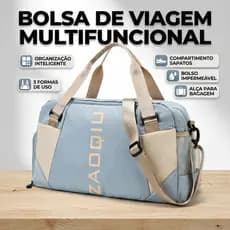 Mala Esportiva Zaquiu – Bolsa de Viagem e Academia com Porta-Tênis e Organização Inteligente