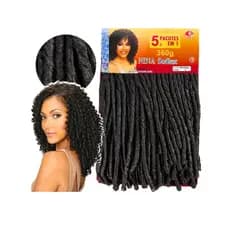 Cabelo Cacheado Dread Original Nina Softex Pacote Econômico 5x1 360gr premium beleza acessorio