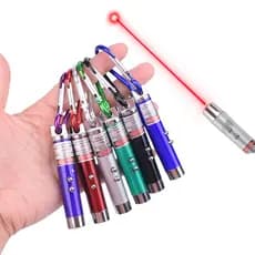 Caneta Laser Vermelho 500m 3 em 1 Longo Alcance Mini Lanterna Led Com Luz Roxa Uv Para Notas Falsas