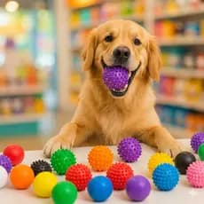 KIT BOLINHAS COM CRAVO PARA MASSAGEM FISIOTERAPIA E PARA CACHORRO PETSHOP COLORIDAS MINI BOLA VINIL