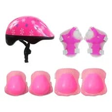 Kit Proteção Infantil Patins Patinete Bicicleta Bike Skate Capacete Joelheiras Cotoveleiras