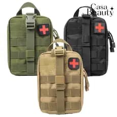 Bolsa Tática Kit Primeiros Socorros Emergência Organizadora CASA BEAUTY