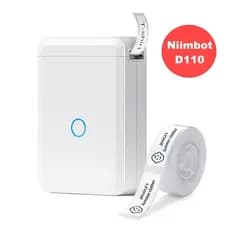 Niimbot D110 Impressora De Etiqueta Térmica Portátil Sem Fio Bluetooth + 1 Rolo Etiqueta