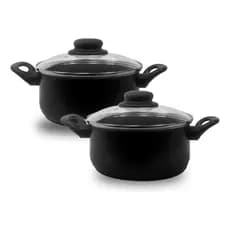 Kit 2 Panelas Teflon Caçarolas 16,18 Antiaderente
