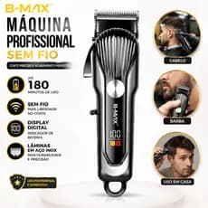 Máquina De Cortar Cabelo Profissional Sem Fio Maquina De Acabamento Profissional (Prata)