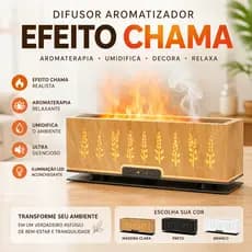 Difusor Aromatizador De Ambientes Eletrico Simula efeito Chamas