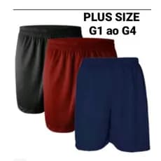 KIT 3 Bermudas PLUS SIZE Lisa. Uso casual e esportivo. Calção, shorts. Promoção.