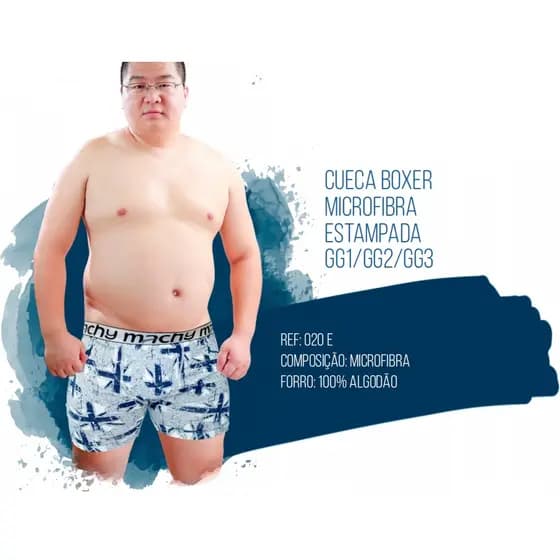 KIT 10 CUECAS Boxer PLUS SIZE Microfibra LISA / ESTAMPADA box GG1 / GG2 / GG3