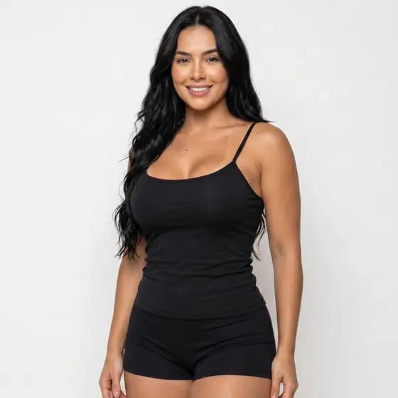 short doll– Conjunto Pijama Feminino Liso e Super Fresquinho. Cores diversas