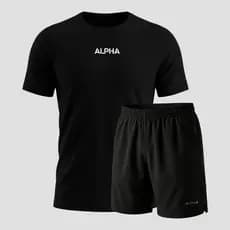 Kit Bermuda+Camiseta Dry Fitness Academia Alpha