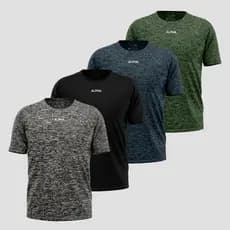 Kit 4 Camisetas Dry Alpha Co Masculina