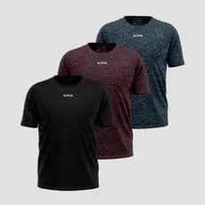 Kit 3 Camisetas Dry Alpha Co Masculina