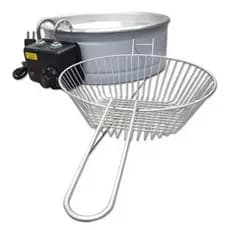 Fritadeira Elétrica Inox Redonda 5 Litros