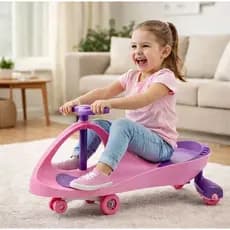 Rolimã Infantil Carrinho Super Car Gira Volante Unitoys Azul Vermelho rosa