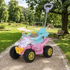Carrinho Quadriciclo infantil Unitoys Spider Power Princesa até 30Kg com Luzes e Som
