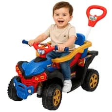 Carrinho Quadriciclo Passeio Infantil Andador Empurrador com buzina Baby Quad