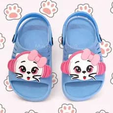 SANDALIA PAPETE INFANTIL MENINAS GATINHA FONE PANDA OCULOS  CONFORTAVEL DELICADA LEVE DIA DIA