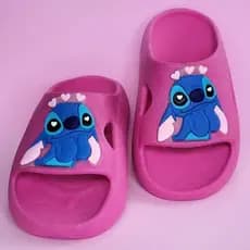 Chinelo Slide Nuvem Infantil Stitch Apaixonado Disney Desenho Confortável