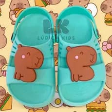 PAPETE SANDALIA CAPIVARA CAPYBARA MODA MODINHA INFANTIL UNISSEX LEVE CONFORTAVEL