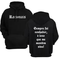 Moletom Blusa de Frio Moletom Masculino Adulto e Infantil Racionais Flanelado Alta Qualiade Agasalho Com Bolsos Novo