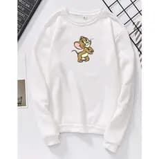 Moletom Feminino Jery Moletom Gola Careca Feminino Fofo