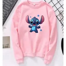 Moletom Feminino Stitch Fofo Moletom Gola Careca Casaco Feminino Moletom Feminino