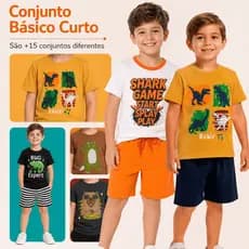 Kit 3 Sortido Conjuntos Roupas de Verão | TAM 1 ao 8