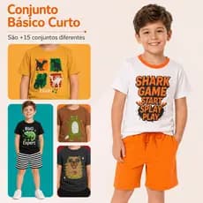 Kit 3 Conjuntos Sortidos Roupas de Verão | TAM 1 ao 8
