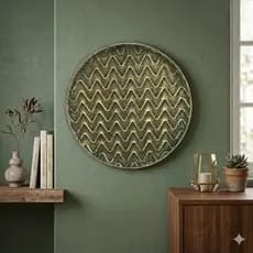 Bandeja Decorativa Parede Metal Grande 59cm Rustica