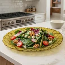 Travessa Grande Ceramica Para Salada E Ceia Mesa Posta 45cm