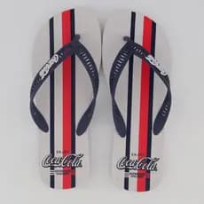 Chinelo Coca Cola Smith Branco e Marinho
