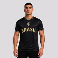 Camisa Corinthians Brasil Dry Preta e Dourada