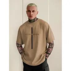 Camiseta  Bege Jesus Cristo Cruz Algodão