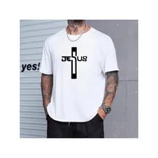 Camiseta Masculia Cruz Jesus Gospel Algodão Premium