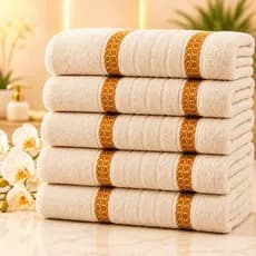 Kit Toalha Banho 100% Algodão Macia Felpuda Alta Absorção Confortável 70 x 135cm
