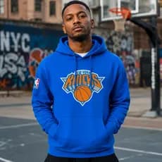 Moletom Canguru New York Knicks Blusa Basquete Masculina Estampada Time 100% Algodão Premium
