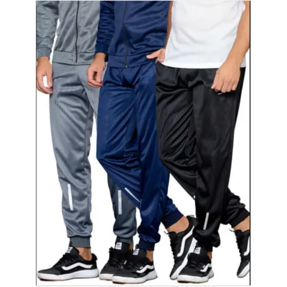 Kit 3 calças masculina tactel com bolso reforçada para trabalho, exercicio BLACK DAS BLACK FRIDAY