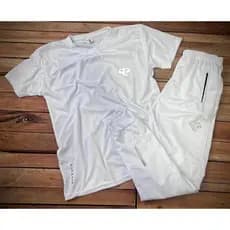 Kit Fitness Masculino Todo Branco - Camiseta + Calça + Diversos Kits e Opções - Pronta Entrega !