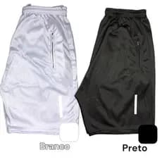 Kit 2 Shorts Bermuda Dry Fit Esportiva Treino Com Ziper no Bolso NOVO