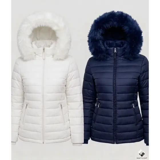Casaco Puffer Feminino Removível Jaqueta Bobojaco Feminina Peluciado Puffer Original Inverno