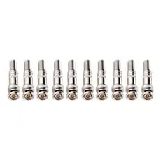 Kit 10 Conectores Plug BNC Macho com Mola de Parafuso